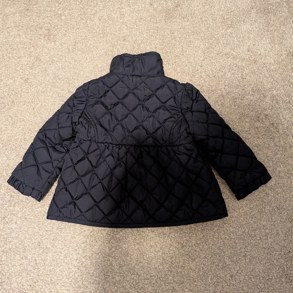 Quilted Navy Kids Jacket - Picture 5 of 7